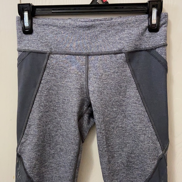 Ivivva Grey & Grey Mesh Crop Exercise Pants - Picture 2 of 5
